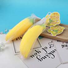1个香蕉造型挤压玩具，创意减压挤压玩具，水果挤压解压小工具 - 彩色 - 查看 3