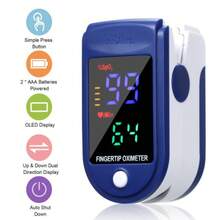 Oxímetro de Pulso con Clip para Dedo LK87LK88 LK89, Monitor de Saturación TFT, Detector de Frecuencia Cardíaca - Azul y blanco (pantalla LED) - Ver 5