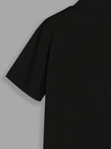 Kaos Lengan Pendek Polos Kasual Pria, Nyaman & Bernapas, Pakaian Musim Panas - Hitam - View 10