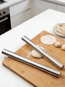 1 pièce Rouleau à pâtisserie creux en acier inoxydable, rouleau à pâtisserie antiadhésif, rouleau à pâte, outil de pétrissage, rouleau à pizza, rouleau à peau de ravioli, convient pour la réalisation de pizza, tarte, pâtes, biscuits, pain, peau de ravioli. Applicable pour la maison, le restaurant, la boulangerie, la pâtisserie, l'outil de cuisine de cuisson. Peut être offert en cadeau aux grands-parents, parents, famille, amis, voisins, passionnés de cuisine et de pâtisserie, cadeau pour la fête des mères, cadeau pour Thanksgiving - Multicolore - Voir 5