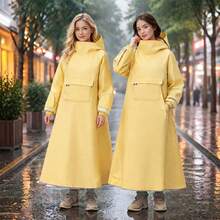 黄色全长连帽雨衣，带口袋，防水全身防护，适合户外骑行、摩托车骑行，男女通用，送给女朋友的绝佳礼物，雨衣/雨夹克/防水外套 - 男女通用的 - 查看 6