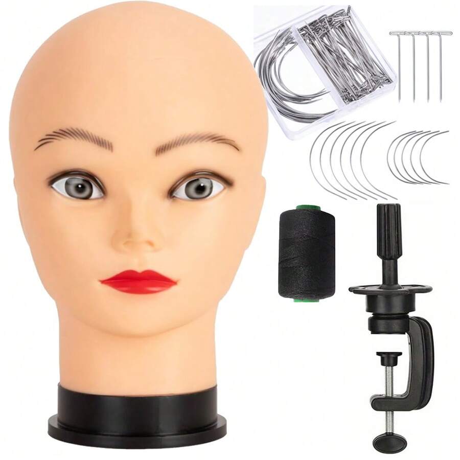 Đầu ma-nơ-canh đào tạo trang điểm chuyên nghiệp, dùng để làm tóc giả và trưng bày mũ/kính/khăn/trang sức. - Xem 1