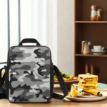 Reusable Camouflage Insulated Lunch Bag - Portable Cooler Thermal Tote With Adjustable Shoulder Strap, Crossbody Design For Outdoor Picnics, Work, Or School For Men, Women, And Teens, Lunch Bag Insulated - One Size - View 2