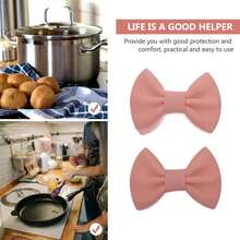Silicone Bow Handle Bracket - Pink, Heat-Resistant And Non Slip Handle Suitable For Cast Iron Frying Pans And Most Cookware - View 8