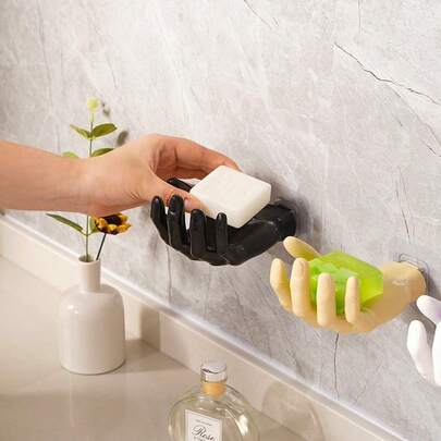 1 Móc Treo Tường Không Đường Nối Hình Dấu Tay, Keo Dán Chắc Chắn Không Cần Khoan Lỗ, Dùng Để Treo Chìa Khóa, Tai Nghe, Sử Dụng Trong Nhà