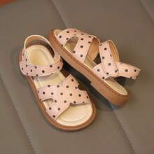 1 Pair New Fashion Sweet & Cute Girls Flat Sandals, Non-Slip Durable Comfortable Lightweight, Suitable For Party, Gathering, Casual Outing - Pink - View 2