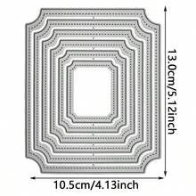 1pc Polka Dot Embossed Background Frame Series Metal Cutting Die, Suitable For DIY Scrapbooking, Greeting Cards And Paper Craft Metal Cutting Mold - LG26-7952 - View 17