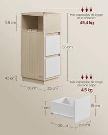 VASAGLE Nightstands - Yellow - View 6