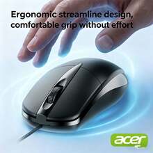 Acer 有线电脑办公键盘鼠标套装，商务超薄静音设计，兼容台式机和笔记本电脑，USB接口，符合人体工学设计，适用于华硕、小米、苹果等品牌电脑。 - 查看 6