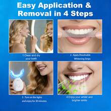 Teeth Whitening Accelerator, Teeth Whitening Care Tool, Wireless LED Teeth Whitening Light, 400mAh, Suitable For Home Use And Portable - Blue - View 5