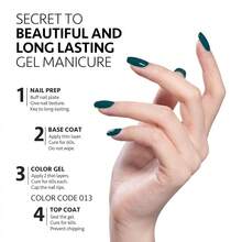 GUIBOFU 15ml 专业凝胶指甲油套装 4 色 #013 海洋蓝 #037 罗勒绿 #040 霓虹绿 #089 森林绿 - 清爽海洋蓝、罗勒绿、霓虹绿、森林绿凝胶指甲油，UV/LED 光疗固化，专业沙龙品质，持久显色，一层即可覆盖，美甲用品 - 彩色 - 查看 11