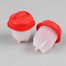 3pcs Non-Stick Silicone Egg Cooker - Easy Boil And Steam Kitchen Tool For Perfect Egg Cooking - Multicolor - View 5