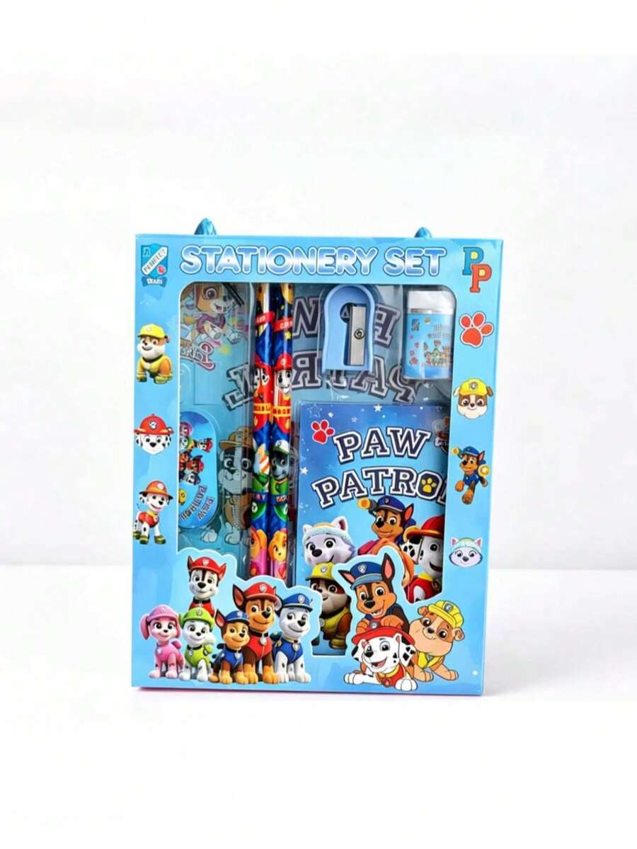 Paw Patrol 汪汪队立大功儿童文具套装,6件卡通文具礼盒装,小学生奖励 - 淺藍色 - 查看 1