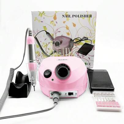 35,000 RPM Electric Nail Drill Professional Nail Art Machine Nail Grinding Kit, Portable Nail Salon Polishing Equipment