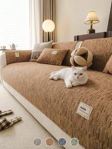 1 chiếc đệm sofa chống trượt bằng vải nhung kẻ sọc màu trơn, thân thiện với da, dùng được cả bốn mùa, có thể giặt máy, dùng để bảo vệ đồ nội thất sofa trong phòng khách, phòng ngủ, phòng học. - Lanting - Xem 10