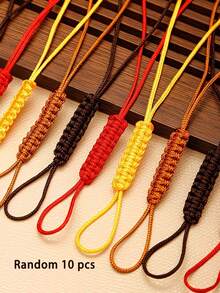 10/20pcs Handmade Adjustable Lanyard With Buckle, Hollow-Out Painted Bell Design - Phone Bag Accessory Gift - Lanyard - View 5