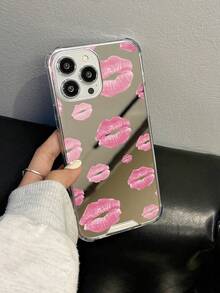 1 Piece, Free Shipping, Local Delivery, Accessories Not Included, Phone Case Compatible With Red Lip Pattern Mirror And Drop Protection. - Multicolor 6 - View 5