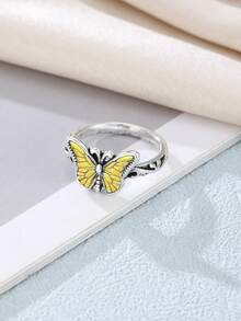 ZHIXUN 1pc Vintage Butterfly Ring Perfect For New Year,Valentine's Day,Mother's Day,Parties, And Birthdays.This Accessory Is A Great Choice For Holiday Gifts - Ring - View 11
