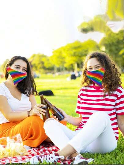 1pc Rainbow Bandana For Dogs, Pride Accessories, Large Rainbow Striped Headband For Pride Month Celebration, Suitable For Outdoor Activities, Parades, Commemorative Events