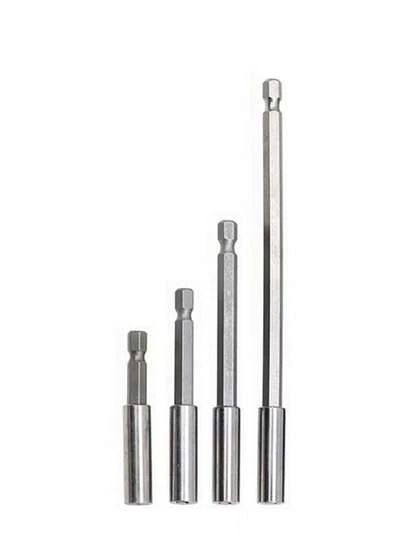 Bộ 4 đầu nối lục giác - Giá đỡ mũi khoan từ tính, đầu nối nhanh 1/4 inch, mũi khoan dùng cho máy khoan động lực, chiều dài 65mm 75mm 100mm 150mm - Phụ kiện máy khoan điện cho máy vặn vít không dây