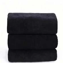 1/2 chiếc khăn bông san hô màu đen mềm mại, thấm hút tốt, nhẹ, thích hợp cho khách sạn, nhà nghỉ, salon, sử dụng tại nhà, cho các cặp đôi, nhanh khô, dùng để lau tóc, lau tay, rửa mặt, khăn tắm, chăn, chăn ngủ trưa, khăn tắm 70*140cm/khăn tay cỡ lớn 40*80cm/khăn tay cỡ lớn 50*100cm/khăn tắm cỡ lớn 90*170cm - màu đen - Xem 8