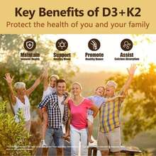 Supplement Vitamin D3 & K2 | 2-In-1 Formula (5000  D3 +100mcg K2 MK7) |   Supports Healthy Bones, Teeth, Heart, & Immune System |   Nutrition & Healthcare Supplement Dietary Edible Fitness | 250 Veggie Softgels - 1 chai - Xem 3