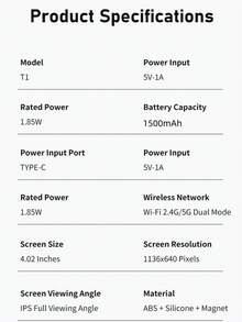 1 pieza Pantalla de visualización para selfies, monitor de pantalla para vlogs de teléfono, monitor de cámara trasera para transmisión en vivo - baja latencia, monitor de cámara trasera de teléfono a 30fps, carga USB, compatible con fotografía con control remoto inalámbrico, adecuado para selfies, vlogs, transmisión en vivo, compatible con sistemas Apple/Android - Multicolor - Ver 10
