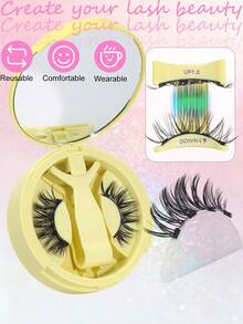 Bộ 1 cặp mi giả từ tính, màu đen, hình chữ V đan chéo, giúp mắt trông to hơn một cách tự nhiên, có kẹp từ tính, độ dày 8-14mm, nam châm vô hình được nâng cấp, đeo thoải mái, hiệu ứng trang điểm tự nhiên, có thể tái sử dụng, thanh lịch, dễ dàng gắn và tháo gỡ, lý tưởng cho trang điểm mắt kết hợp giữa người châu Âu, Mỹ và châu Á, giúp uốn cong và làm to mắt, phù hợp cho người mới bắt đầu/chuyên gia trang điểm, thích hợp cho trang điểm mắt trong kỳ nghỉ, du lịch mùa hè, kỳ nghỉ biển, cắm trại, v.v., GHY-2603-1 - màu đen - Xem 4