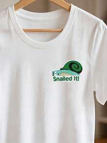 1pc Cute Snail Embroidered Iron-On Patch, Green Snail/Colorful Snail 2 Options, Easy To Iron And Sew, Suitable For Decorating Clothes, Jackets, T-Shirts, Hats And Bags, Creative Decorative Clothing Badge Patch, Cartoon Animal Embroidered Sticker - Snails - View 4