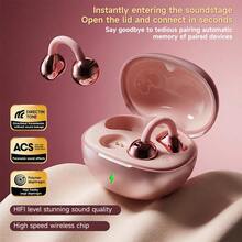 New Senyang-2026 New Style Fashion Butterfly Earrings Fashion Pink Clip-On Bluetooth Earbuds Open Ear Wireless Ladies' Headphones Non-In-Ear Ear Clip Headset Stylish Luxury Electroplated HiFi Heavy Bass Long Battery For Iphone For Android Suitable As A Gift - Xem 7