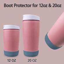 VANEST 2 Packs Silicone Boot Compatible With SmoothSip Slider 12oz/20oz, Protective Sleeve Coffee Tumbler Travel Mug Cup, Anti-Slip Boot Accessories, - Dark blue - 查看 2