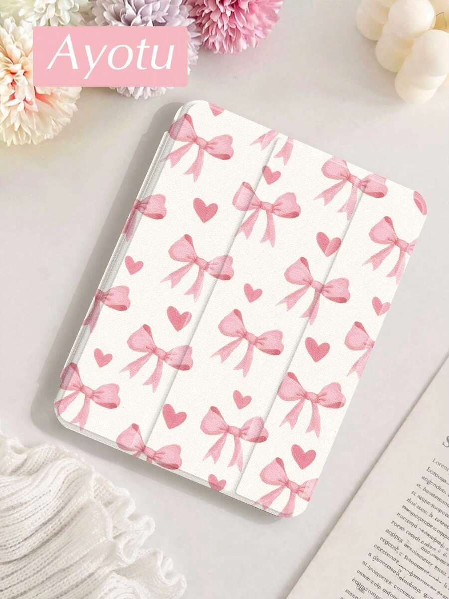Ayotu 1 bao đựng máy tính bảng họa tiết nơ và trái tim, phù hợp với iPad Air 8 (M4) 2026 (11/13 inch), thế hệ thứ 10, 11/Air thế hệ thứ 4/Air thế hệ thứ 7/9.7 inch, Galaxy Tab A9 Plus, Kindle (thế hệ thứ 11 - ra mắt năm 2024) (6 inch), Kindle Paperwhite thế hệ thứ 12 2024, quà tặng mùa lễ hội tối giản thời trang. - Nhiều màu - Xem 1