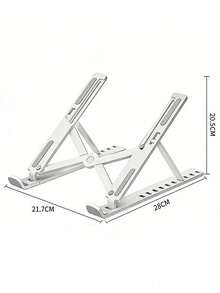 Foldable Height Adjustable Laptop Stand With Cooling Pad, Suitable For Phones, Books, Ergonomic Design, Anti-Slip Rubber Pads, Suitable For Home, Office, Travel, Bedside, Portable Multi-Functional Laptop And Tablet Stand, Foldable And Easy To Store - Multicolor - View 15