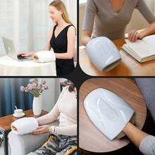 Cordless Hand Massager Air Compression Heat Arthritis Relief Palm Gift - White - View 4