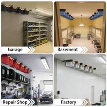 Heavy Duty Ceiling Storage RackOverhead Garage Storage Rack Powder Coated Tote Storage Racks For Garages Sheds Storerooms 6 PCS For 5 Binsgift - Black - View 5