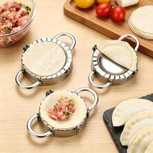 Creative Stainless Steel Dumpling Maker, Small/Medium/Large Size Kitchen Tool For Homemade Dumpling Skin, DIY Dumpling Mold - Silver - View 11