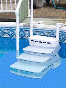 1 pieza Alfombra para escalón de piscina, Alfombra protectora para escalera de piscina, Revestimiento de piscina antideslizante de vinilo - Azul - Ver 6