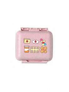 Mini 6-Compartment Portable Pill Box, Medicine Storage Box, Travel Pill Box, Printed With "My Pill Box" And Pill Pattern, 6-Compartment Small Pill Box, Sealed Pill Packaging Storage Box, 6-Day Weekly Pill Storage Box, Travel Essential Pill Box, Daily Vitamin Pill Box, Pocket Pill Box Storage Box, Exquisite Storage Box, Home Essential, Travel Essential - Multicolor - View 14