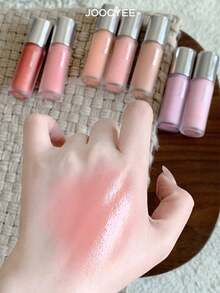 JOOCYEE Rubor líquido de piel de huevo, tinte suave, se mezcla sin problemas, aplicación precisa, crea un aspecto de maquillaje radiante - #L01 Rosa Leche - Ver 3