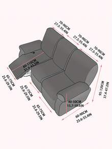 4/6/8 件雪花锦缎弹力躺椅沙发套，家庭卧室客厅餐厅防尘防污防猫抓沙发套 - 米色 - 查看 10