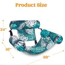 Silla/tumbona/hamaca inflable 2 en 1 con respaldo, artículo esencial para vacaciones, flotador inflable para piscina, cama flotante, apto para piscina, playa, lago, spa, fiesta de piscina, entretenimiento acuático de verano al aire libre, silla flotante portátil, regalo ideal para cumpleaños de verano, fiesta, estudiantes - multicolor - Ver 6