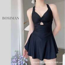 Women Swim Dresses - 8407 Black - View 11