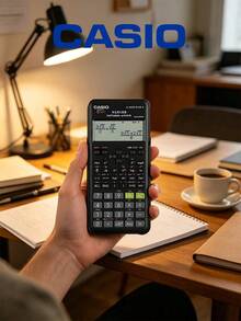 Casio FX-82ES 科学计算器，学生考试学习计算器，便携轻巧办公计算器，具备 252 种功能，黑色/蓝色/粉色/简约风格，返校用品，青少年和专业人士的理想礼物，日常数学和工程计算工具 - 黑色 - 查看 6