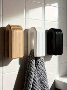 1pc Gravity Towel Hook, Wall Mounted Storage Without Drilling, Multi-Functional Hook - Gravity Towel Hook - View 2