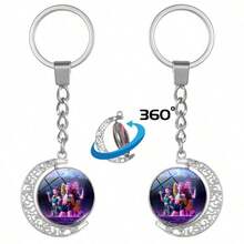 1/2pcs 3-Member K-Pop Girl Group Double-Sided Rotating Keychain - Fashionable Collectible Suitable For K-Pop Fans, Great For Backpack Decoration And Key Organization, Also A Perfect Gift For Easter, Valentine's Day And New Year - Multicolor - View 7