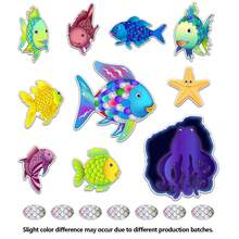 hoojojo 17 piezas El Pez Arcoíris Juego de Fieltro, Juego de Contadores Temáticos de Amistad, Juguete Educativo de Aprendizaje Temprano para Niños Hora de Cuentos - Multicolor - Ver 10