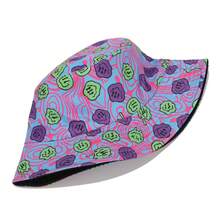 1pc New Alien Full Body Print Reversible Bucket Hat, Suitable As Gift, Print Placement Random - A - View 4