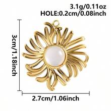 1 chiếc mặt dây chuyền hình hoa sang trọng, thanh lịch bằng thép không gỉ mạ điện, thích hợp để trang trí túi xách, làm đồ trang sức DIY như vòng cổ, vòng tay, bông tai. - Hình ảnh - Xem 31