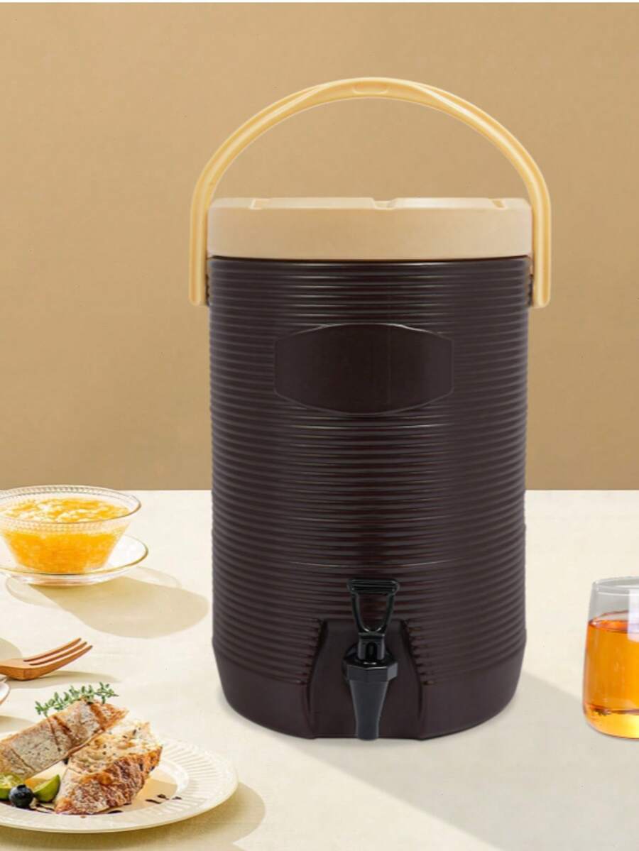 Aohuada 4 Gallon Insulated Beverage Dispenser Hot Cold Drink Dispenser Stainless Steel Insulated Container With Spout For Parties Picnics Travel Cafes Brown - 棕色 - 查看 1