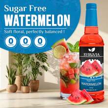 Syruvia Sugar-Free Watermelon Syrup - 25.4 Fl Oz. Premium Flavoring Syrup. 0 Calories, Kosher, And Gluten-Free. Ideal For Enhancing Drinks, Sodas, Shakes, Desserts, And More. - 25.4 液體盎司 - 查看 2